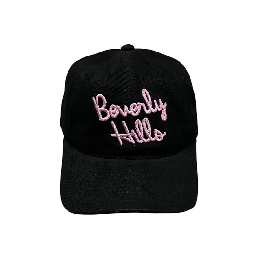 BEVERLY HILLS DAD CAP - BLACK/PINK