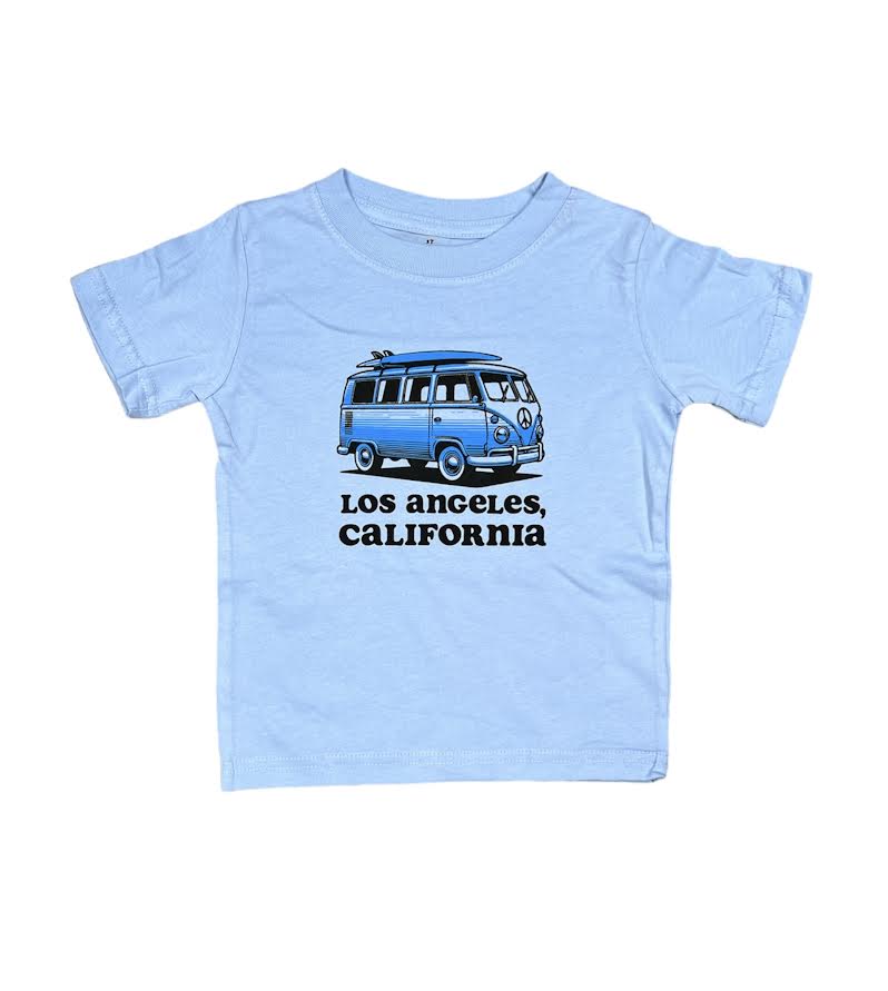 SURF VAN LOS ANGELES BLUE TEE