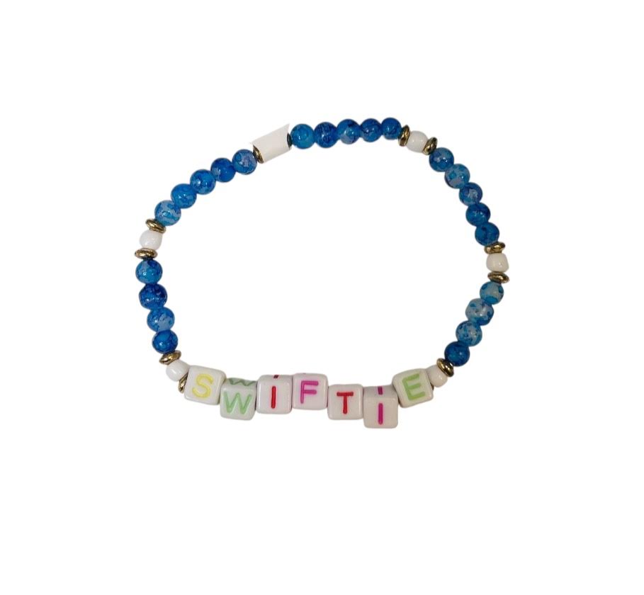 BLUE SWIFTIE BEADED BRACELET