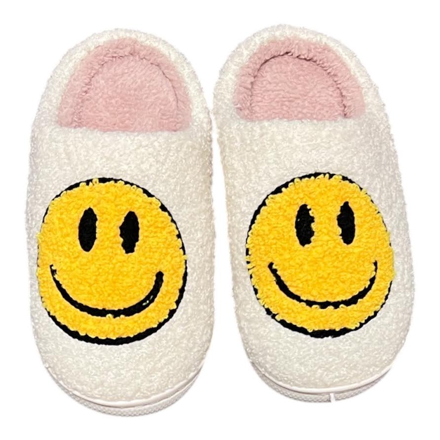 KIDS SMILEY FACE SLIPPERS