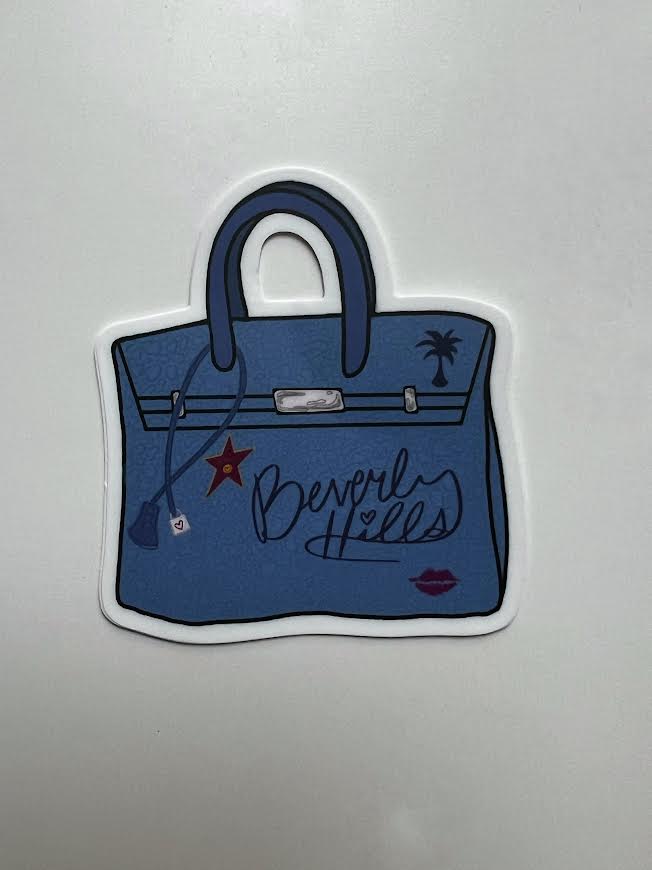 BLUE BEVERLY HILLS BAG STICKER