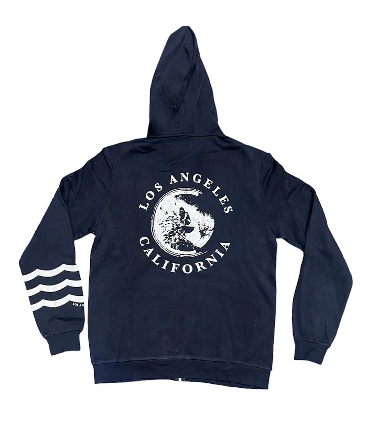 SOL ANGELES MENS LOS ANGELES ZIP UP - INDIGO