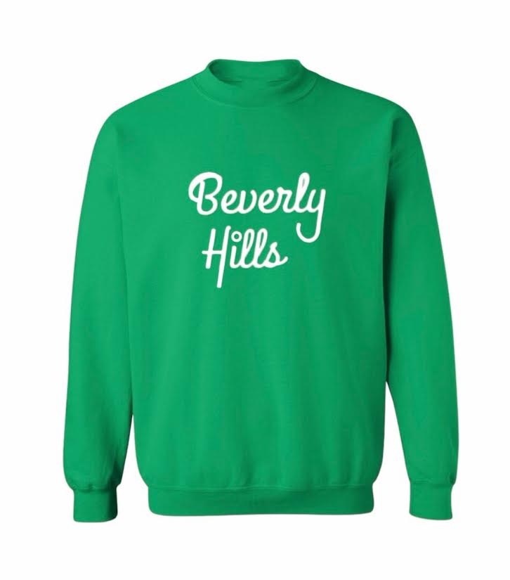 KIDS BEVERLY HILLS GREEN CREWNECK