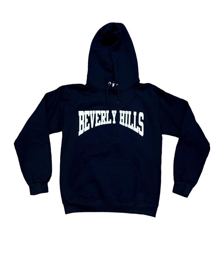 WOMENS BEVERLY HILLS COLLEGE LOGO HOODIE - BLACK