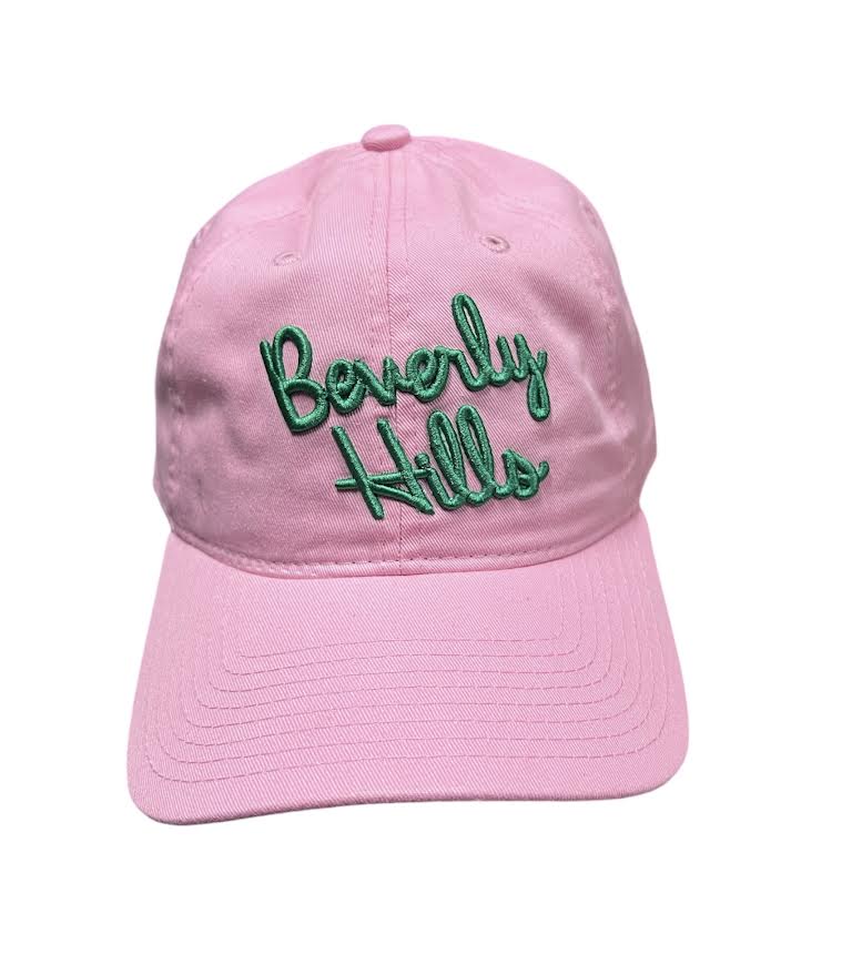 BEVERLY HILLS DAD CAP - PINK/GREEN