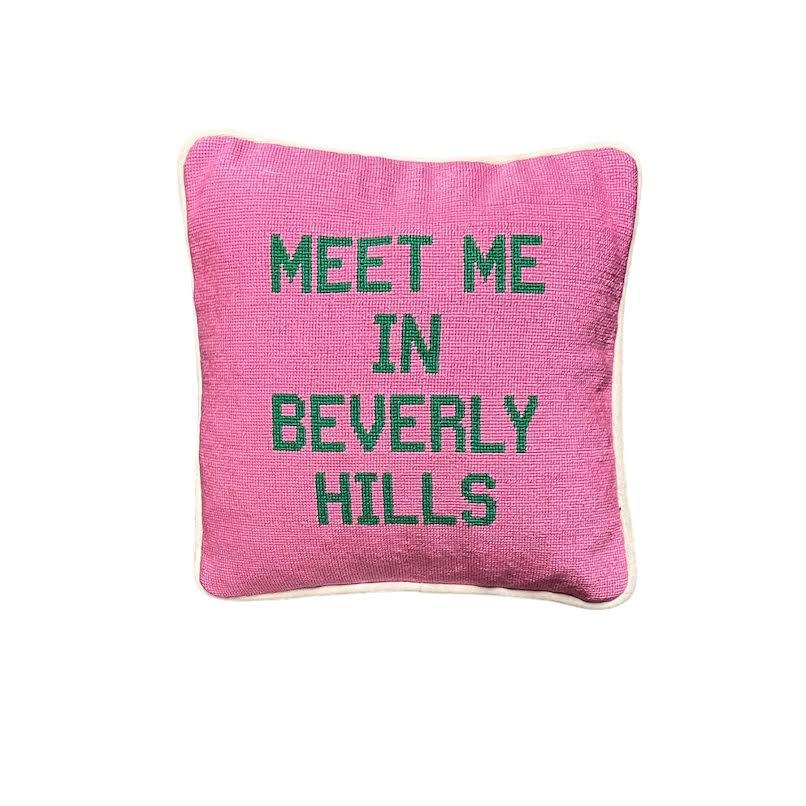 MEET ME IN BEVERLY HILLS PINK PILLOW