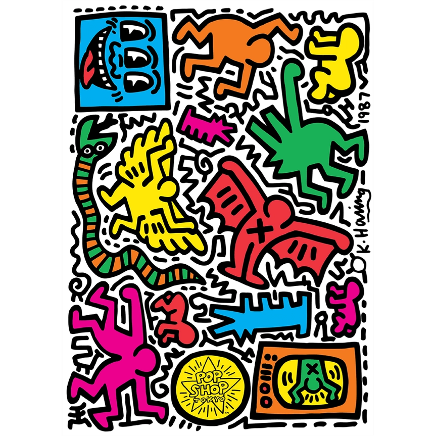 POP SHOP TOKYO BY KEITH HARING STICKERS - SHEET OF 15