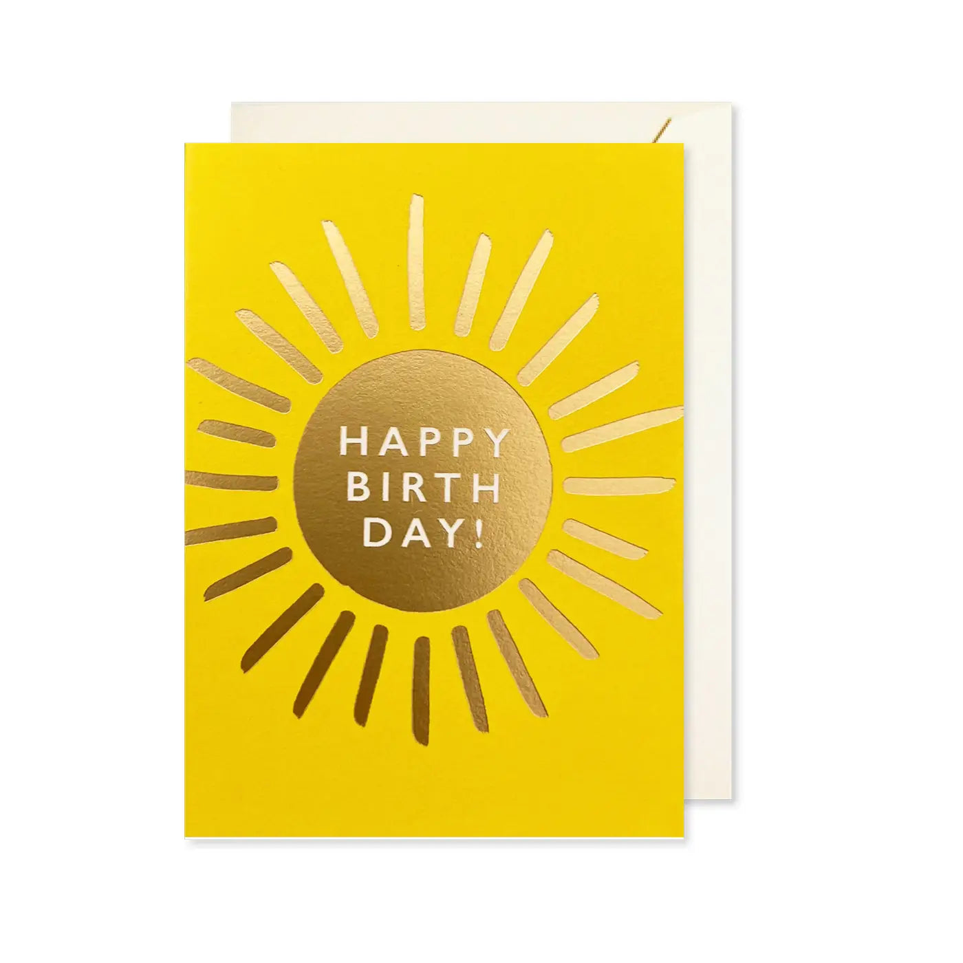 ENCLOSURE GOLD SUNBURST BIRTHDAY MINI CARD