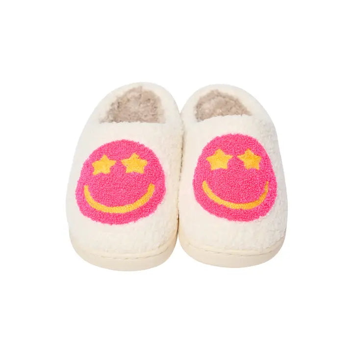 GIRLS SMILEY STAR SLIPPERS