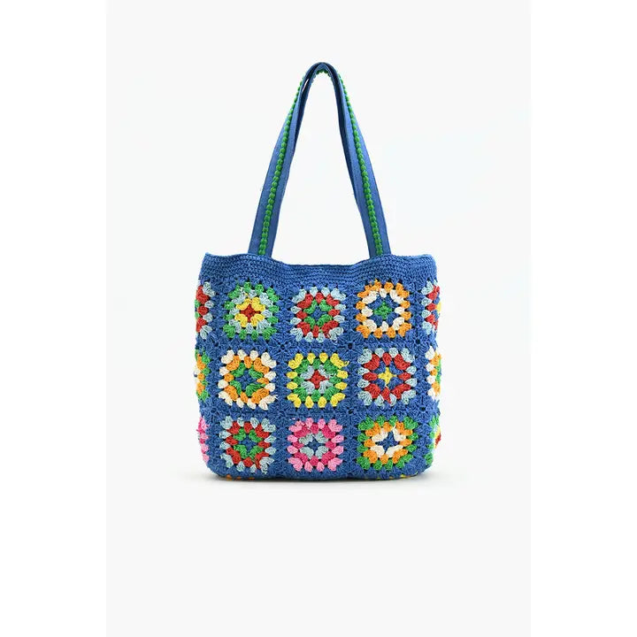 BLUE HANDMADE CROCHET BAG