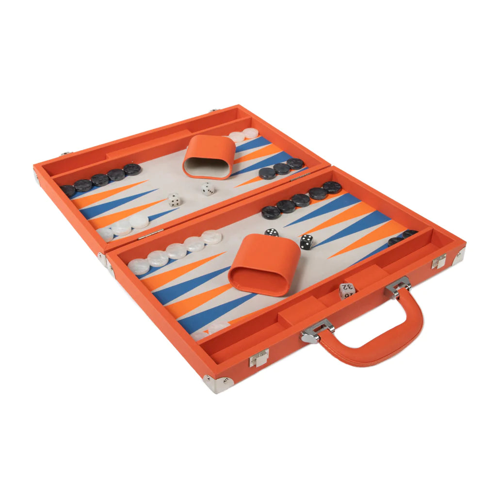 ORANGE ELLEN BACKGAMMON SET