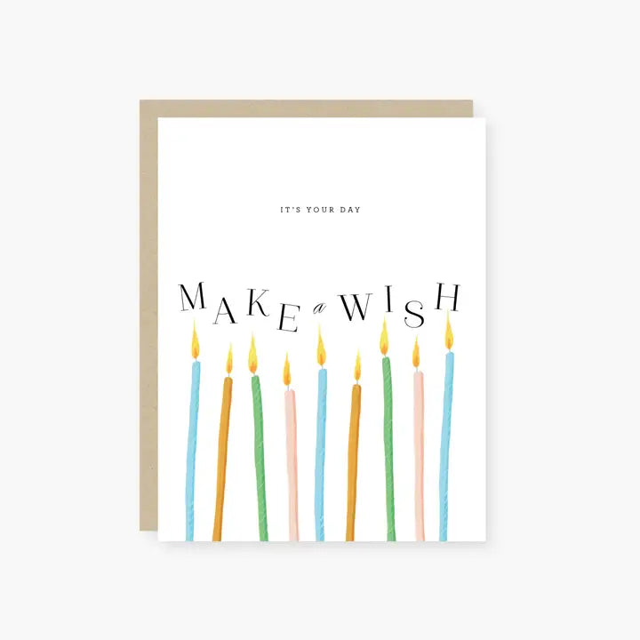 MAKE A WISH CANDLES CARD