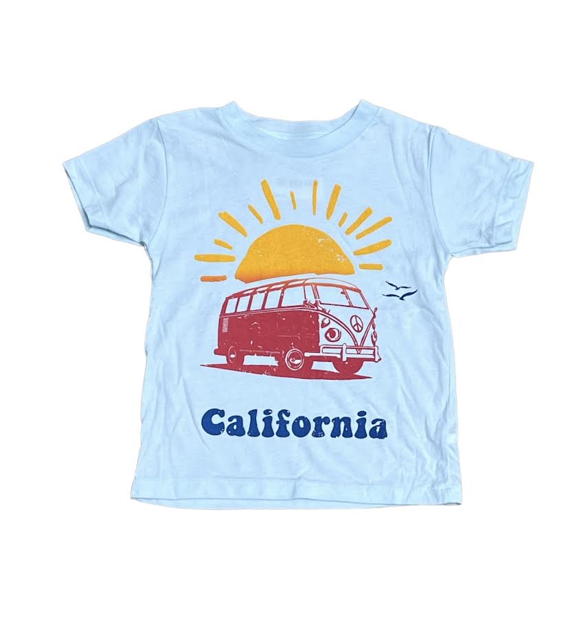 CA SUN BUS ICE BLUE TEE