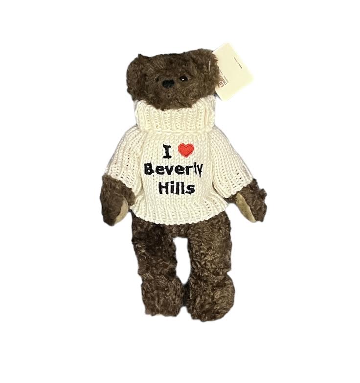 I LOVE BEVERLY HILLS MINI DARK BROWN BEAR