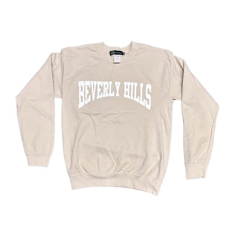 WOMENS BEVERLY HILLS SAND CREWNECK