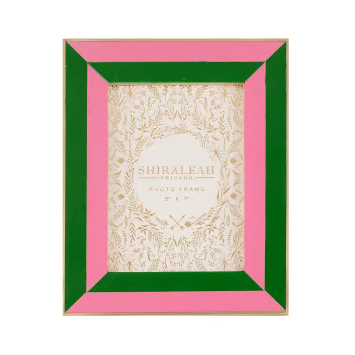 PINK GREEN STRIPE FRAME