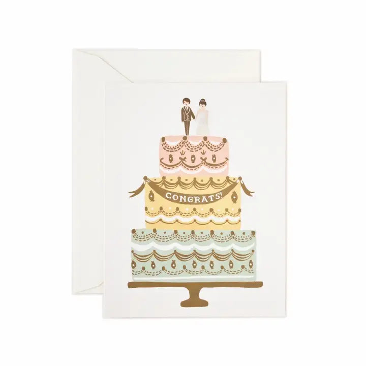 CONGRATS WEDDING CAKE CARD