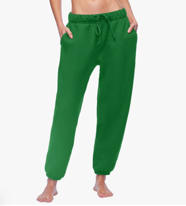 WOMENS BRIE BOYFRIEND JOGGER - KELLY GREEN