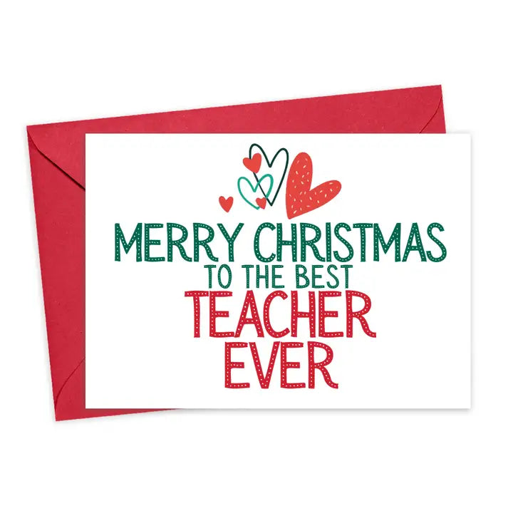 TEACHER MERRY CHRISTMAS CARD