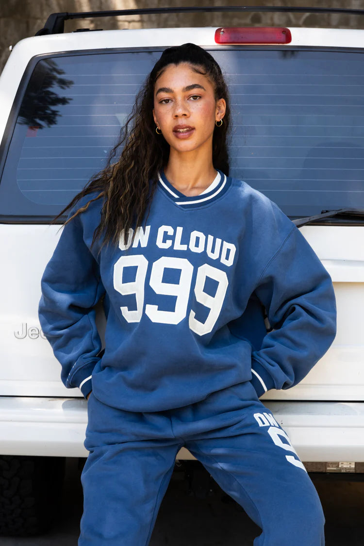 ON CLOUD NINE NAVY V-NECK CREWNECK