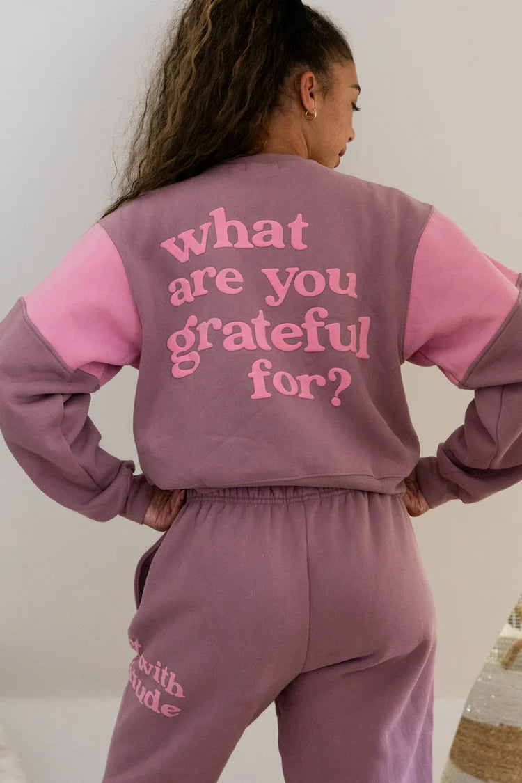 WHAT ARE YOU GRATEFUL FOR CREWNECK