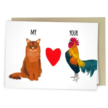 MY CAT LOVES YOUR COCK CARD