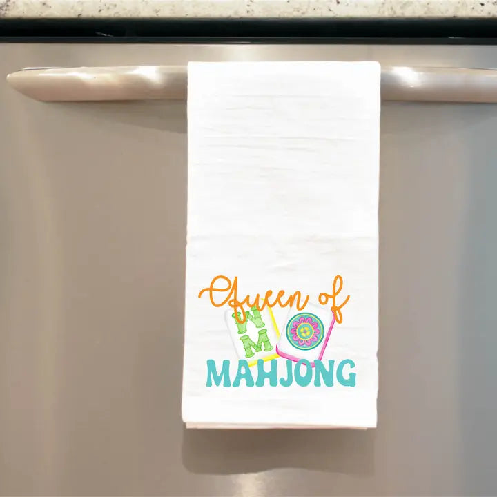 QUEEN OF MAHJONG TEA TOWEL