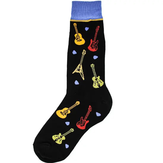 MENS ALL OVER GUITAR SOCKS