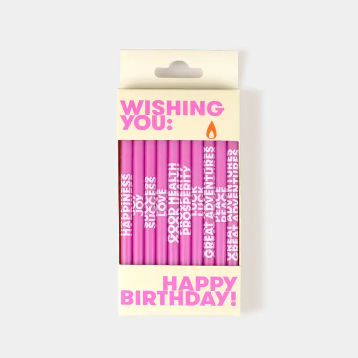 WISHING YOU PINK BIRTHDAY CANDLES