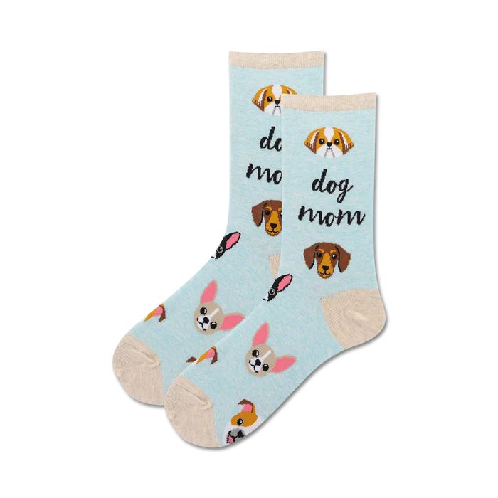 WOMENS DOG MOM CREW SOCKS