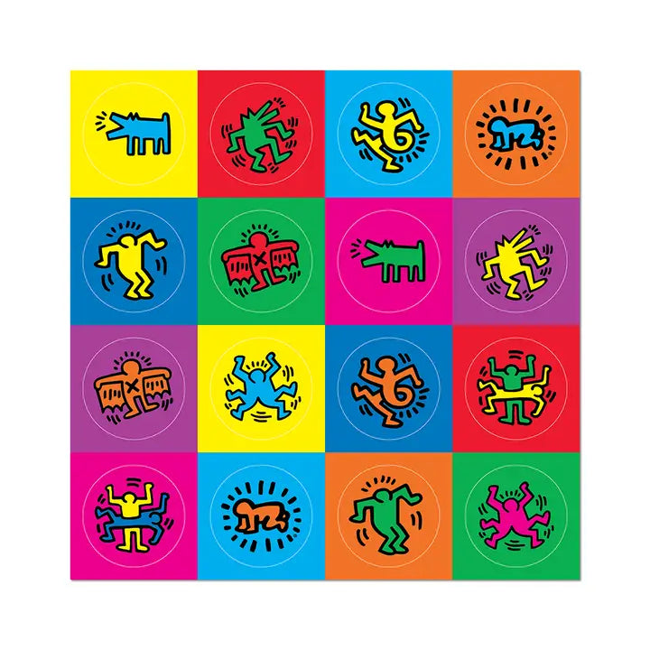 KEITH HARING'S ICONS STICKERS - SHEET OF 16