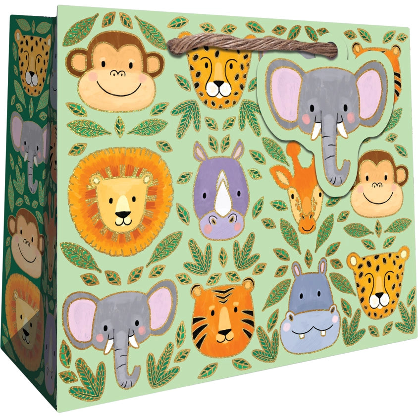 JUNGLE ANIMALS MEDIUM GIFT BAG