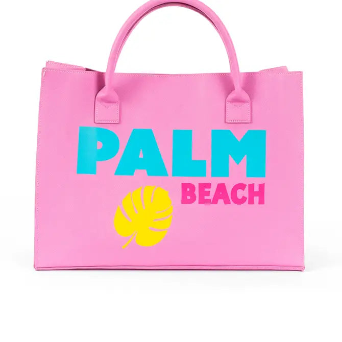 PALM BEACH PINK MODERN TOTE