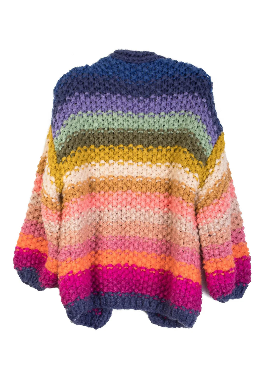 WOMENS MULTI RAINBOW KNITTED CARDIGAN