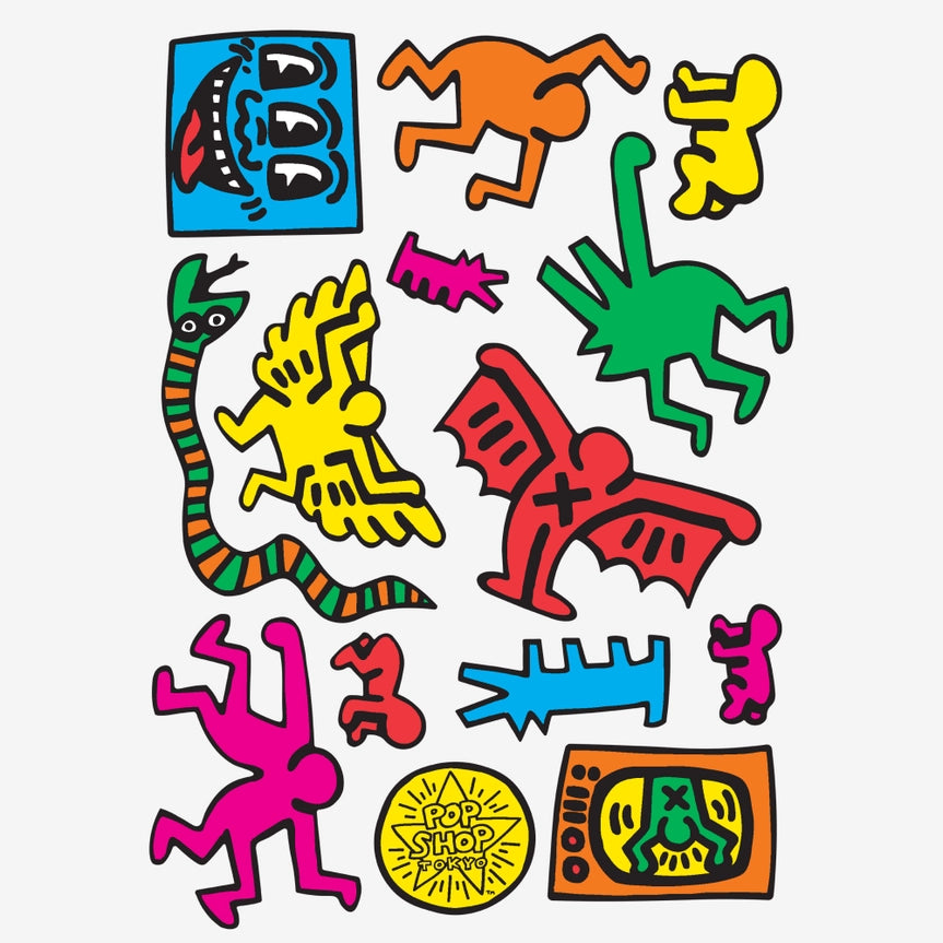 POP SHOP TOKYO BY KEITH HARING STICKERS - SHEET OF 15