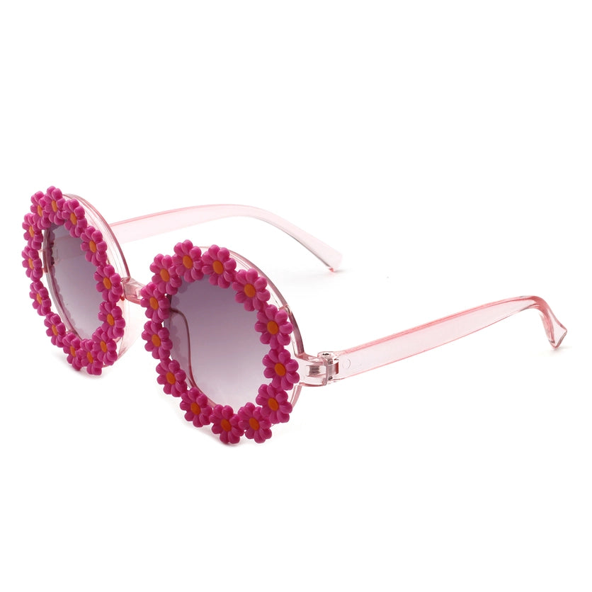 GIRLS PURPLE DAISY SUNGLASSES