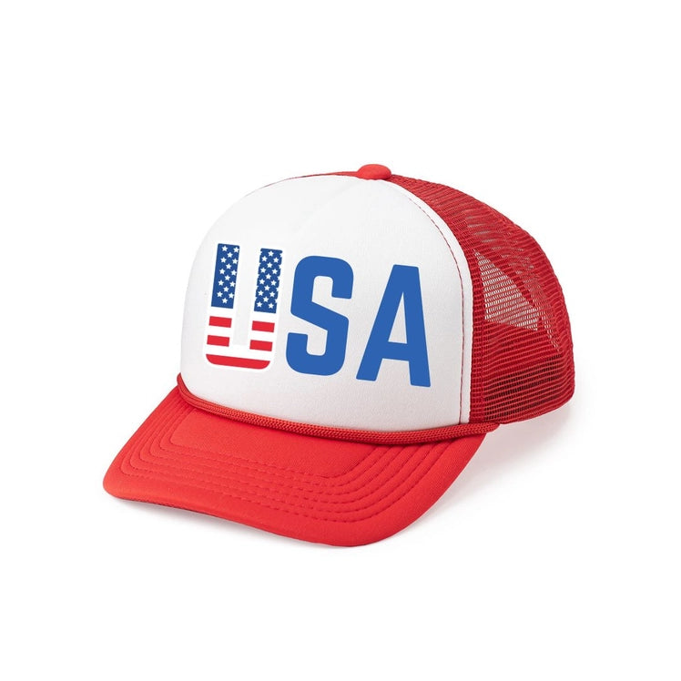 USA FLAG TRUCKER HAT