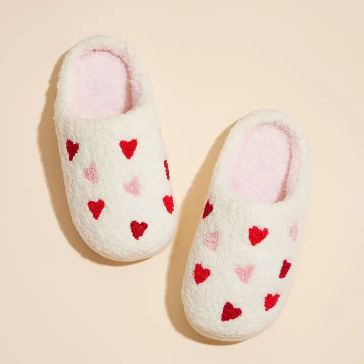 GIRLS MULTI HEART SLIPPERS