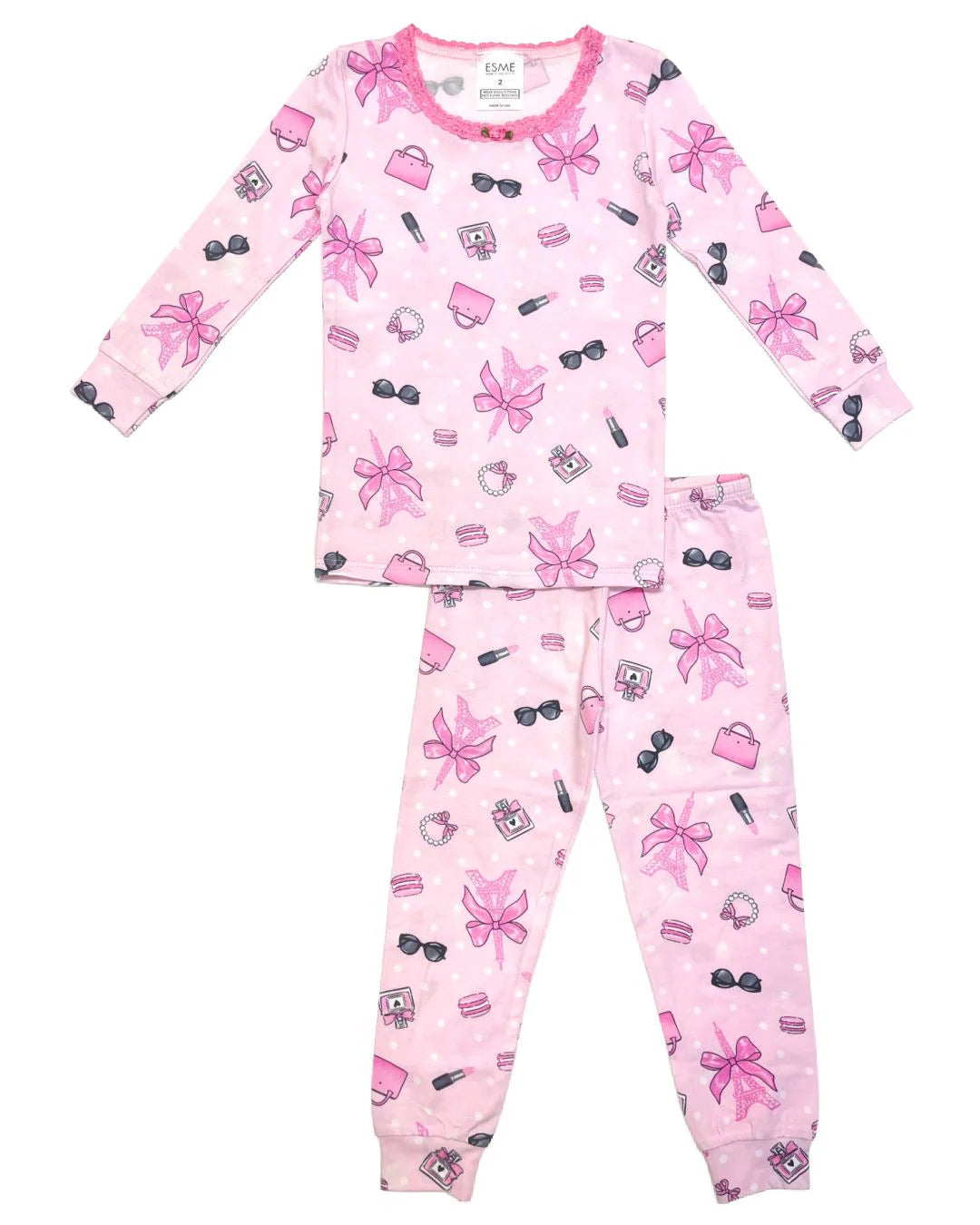 GIRLS J'ADORE PARIS L/S PJ SET