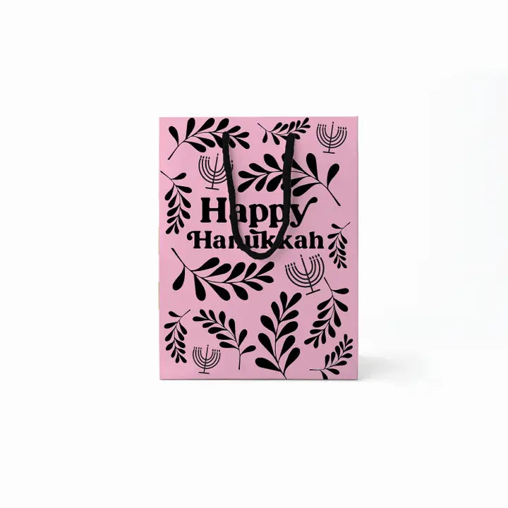 HANNUKAH MENORAH PINK GIFT BAG