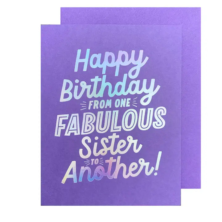 FABULOUS SISTER BIRTHDAY CARD
