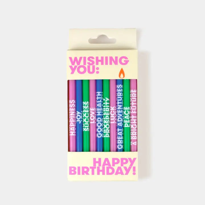 WISHING YOU BIRTHDAY CANDLES - MULTI COLOR