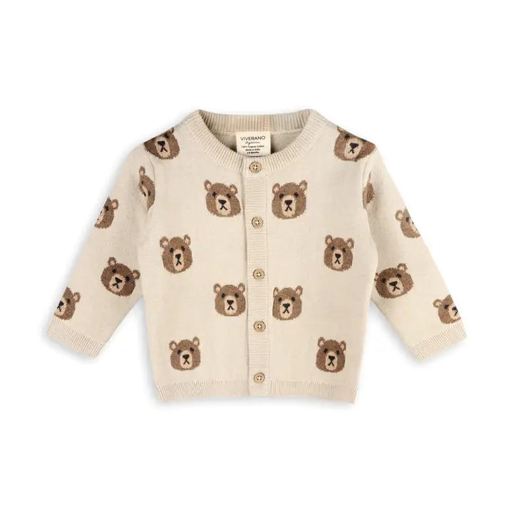 BROWN BEAR KNIT CARDIGAN