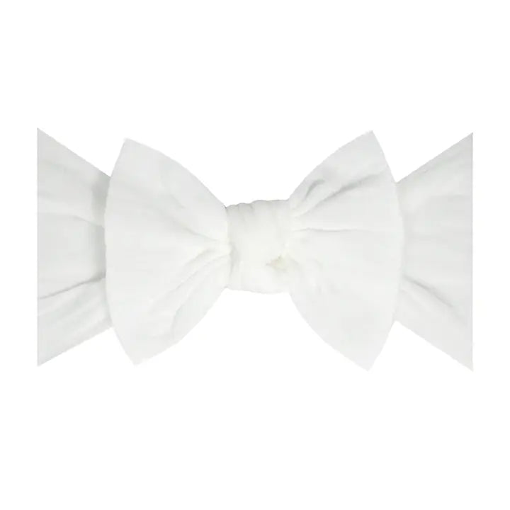 WHITE KNOT SOFT BOW HEADBAND