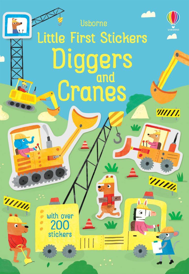 LITTLE FIRST STICKERS - DIGGERS AND CRANES