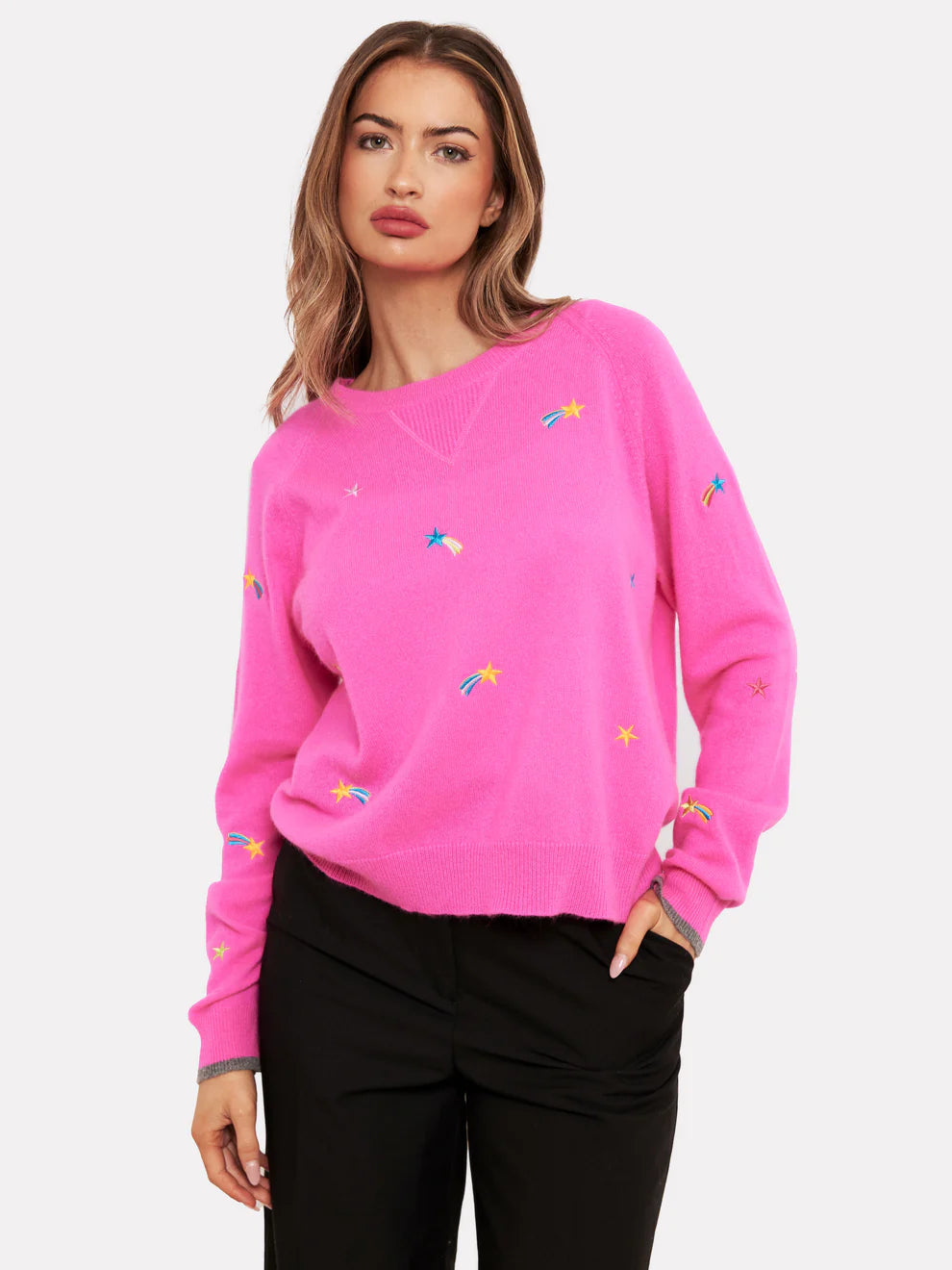 PINK SHOOTING STAR MINI SWEATER