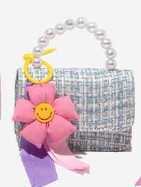 BLUE DAISY TWEED PURSE