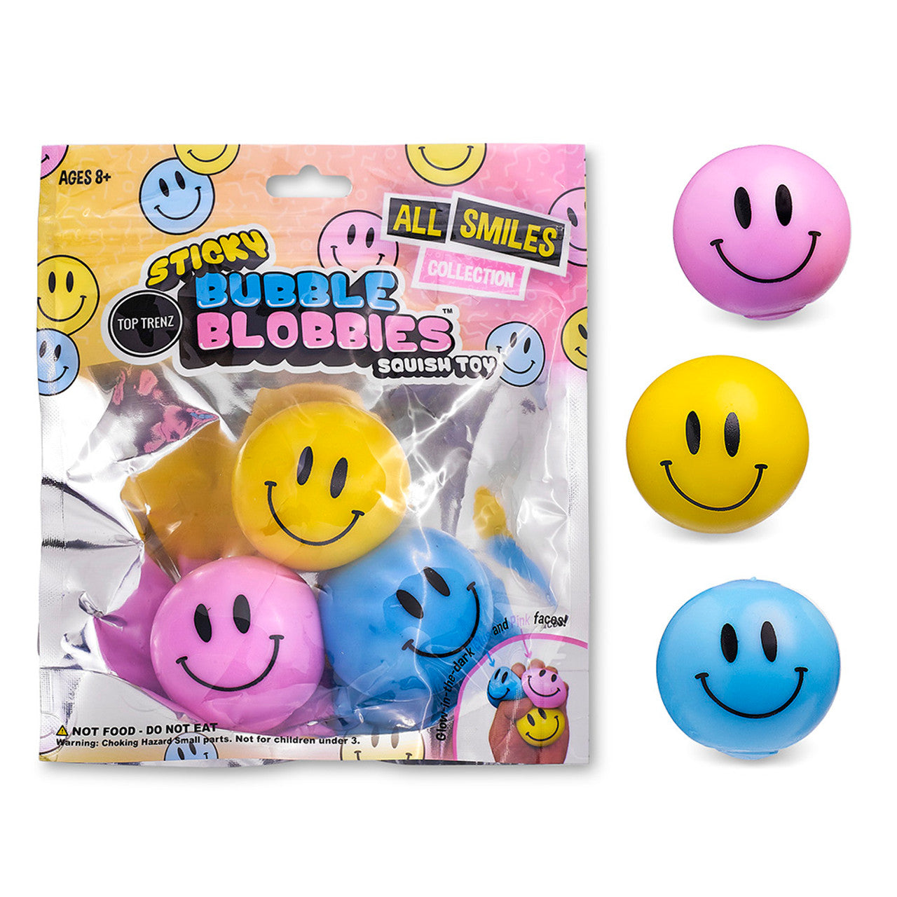 HAPPY FACE STICKY BLOBBIES