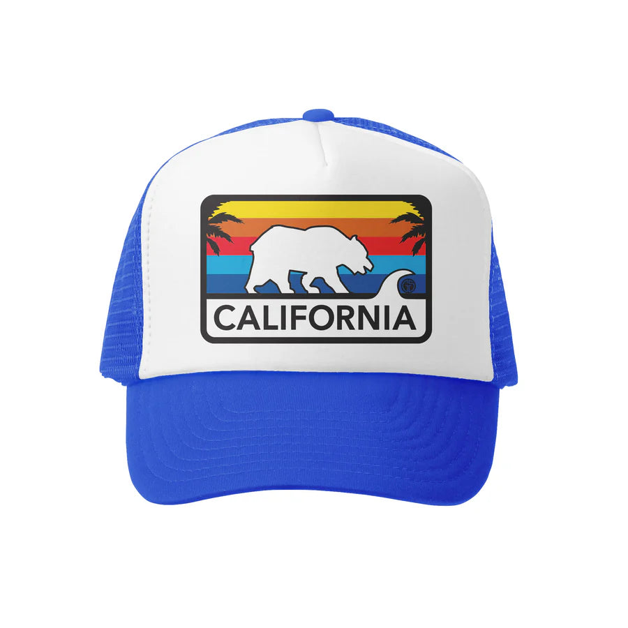 CALIFORNIA LICENSE ROYAL BLUE TRUCKER HAT