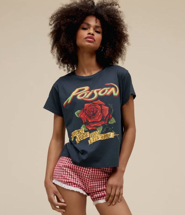 POISON EVERY ROSE HAS ITS THORN SOLO TEE